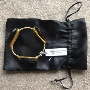 3/$20 🌟 Love Poppy 3 stone gold wired bracelet